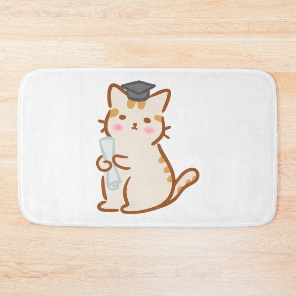 Item preview, Cute Orange Cat Holding Diploma Graduation Cap Art designed and sold by LuckyNestCoKids.