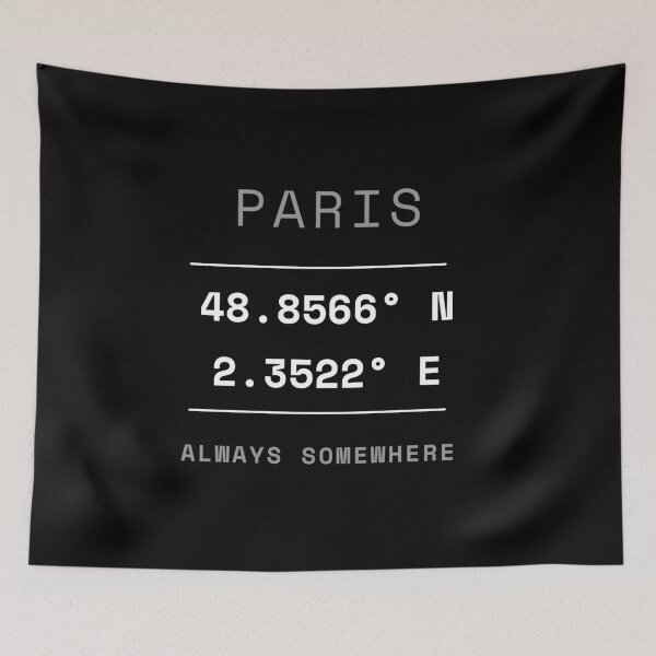 Item preview, Paris Coordinates | Paris 48.8566 N 2.3522 E designed and sold by Piising.