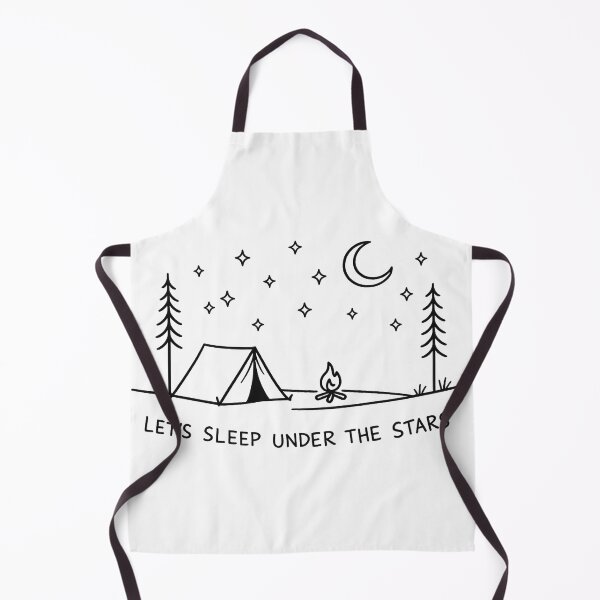 Item preview, Let's Sleep Under The Stars Camping Night Line Art designed and sold by myforestfog.