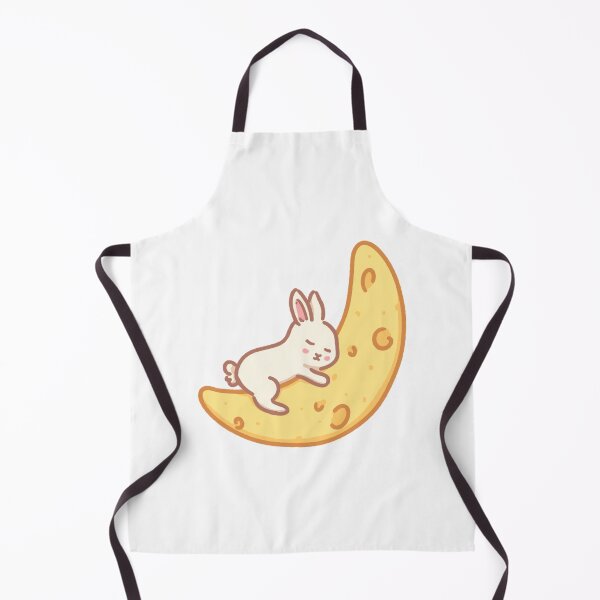 Item preview, Cute Bunny Sleeping on Crescent Moon Kawaii Animal Art designed and sold by LuckyNestCoKids.