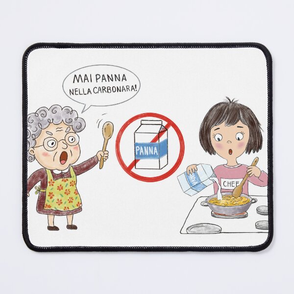 Item preview, Italian Nonna No Cream In Carbonara Funny Sticker designed and sold by Tati-Zav.