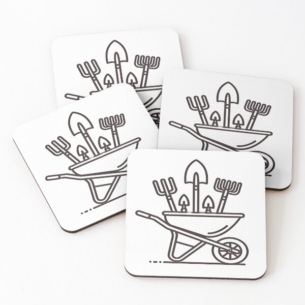 Item preview, Garden Tools Wheelbarrow Icon – Symbol of Gardening and Landscaping designed and sold by Artisan Finds Online.