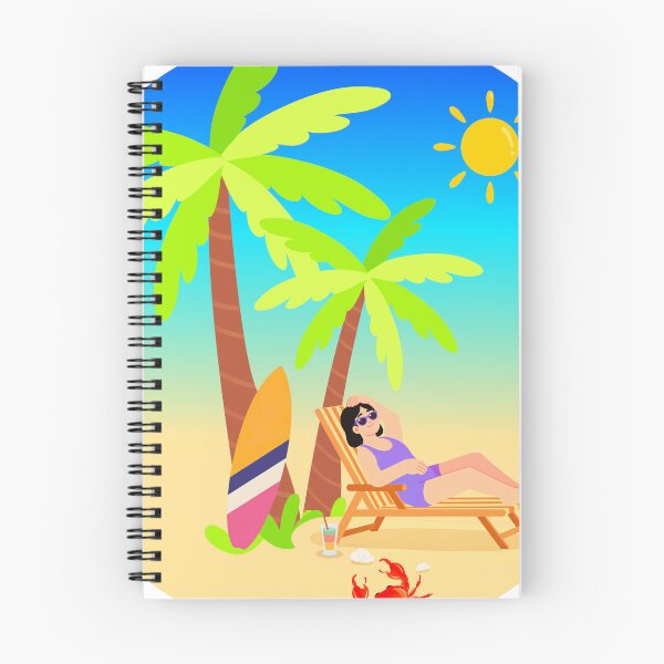 Item preview, Tropical Beach Summer Vibe Sticker Transparent Background designed and sold by NadDot.