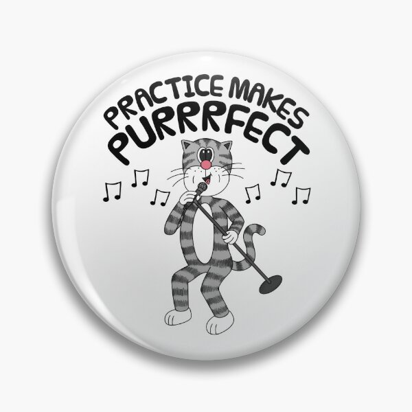 Item preview, Cat Singing, Practice Makes Purrrfect, Singer Music Teacher designed and sold by doodlerob.