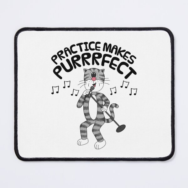Item preview, Cat Singing, Practice Makes Purrrfect, Singer Music Teacher designed and sold by doodlerob.
