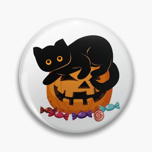 Item preview, Pumpkin Halloween and Black Cat  designed and sold by PurrfectHome.