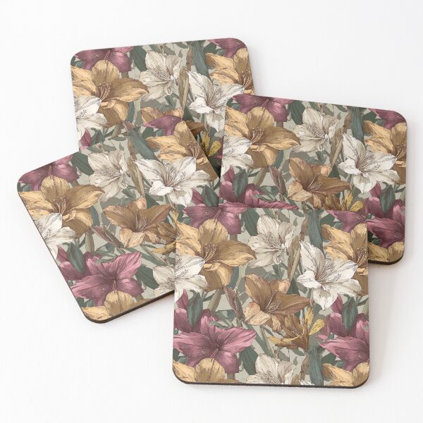 Item preview, Petaled Amaryllis Print - Tropical Flower Pattern   - Gift Ideas For Men designed and sold by RoyalStarsPatts.