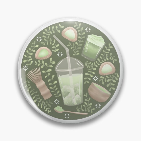 Item preview, Matcha Tea Aesthetic Illustration | Kawaii Matcha Drinks & Sweets | Cozy Green Café Art for Stationery, Stickers & Gifts designed and sold by piptompatternco.