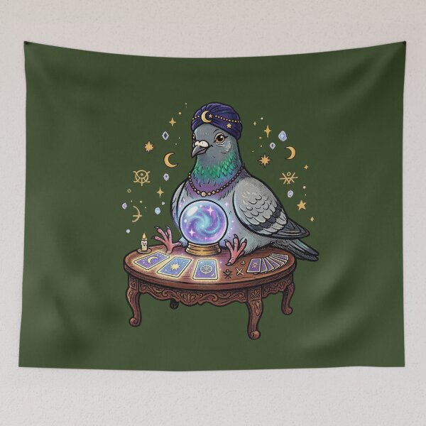 Item preview, Mystic Pigeon With Crystal Ball designed and sold by azule1.