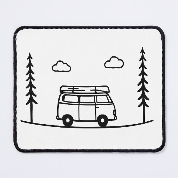 Item preview, Minimalist Camper Van Road Trip Adventure Line Art designed and sold by myforestfog.