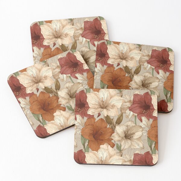 Item preview, Unique Amaryllis Print  - Botanical Garden Pattern   - Gift Ideas For Mom designed and sold by RoyalStarsPatts.