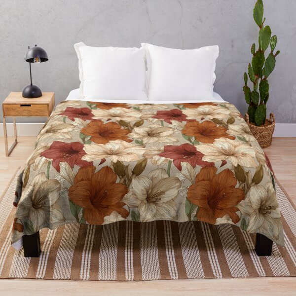 Item preview, Unique Amaryllis Print  - Botanical Garden Pattern   - Gift Ideas For Mom designed and sold by RoyalStarsPatts.