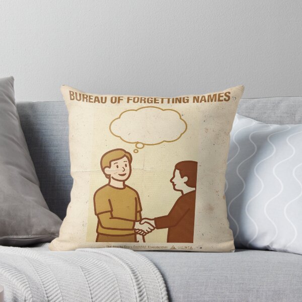 Item preview, Bureau of Forgetting Names Funny Retro Poster designed and sold by PictorialWhimsy.