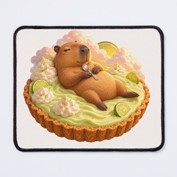 Item preview, Kawaii Capybara Key Lime Pie Food Trend designed and sold by MythicCotton.