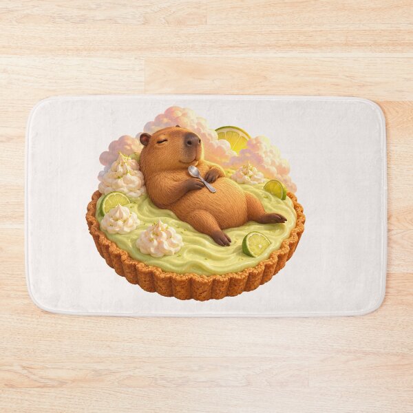 Item preview, Kawaii Capybara Key Lime Pie Food Trend designed and sold by MythicCotton.