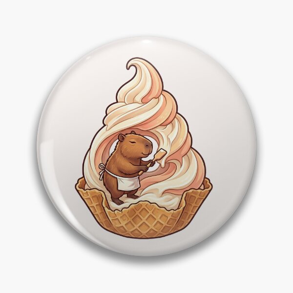 Item preview, Kawaii Chef Capybara Soft Serve Food Trend designed and sold by MythicCotton.