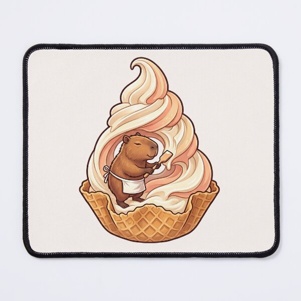 Item preview, Kawaii Chef Capybara Soft Serve Food Trend designed and sold by MythicCotton.