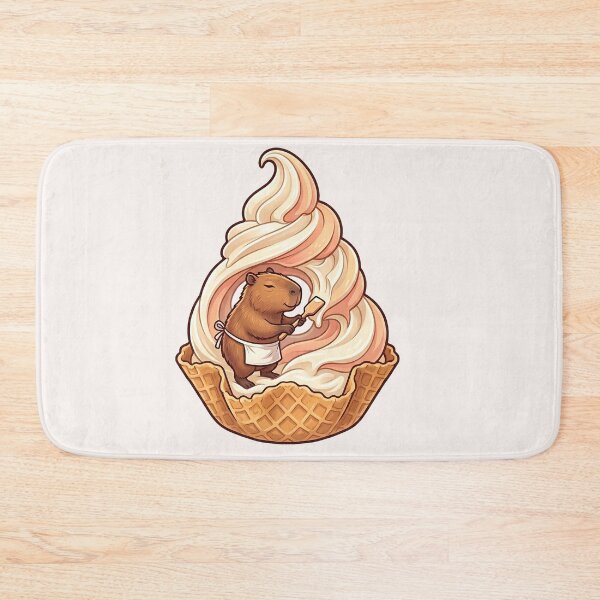 Item preview, Kawaii Chef Capybara Soft Serve Food Trend designed and sold by MythicCotton.