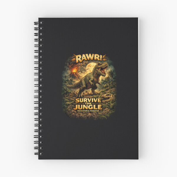 Item preview, RAWR! Survive the Jungle – Retro T-Rex Dinosaur Adventure T-Shirt designed and sold by vinothmech53.