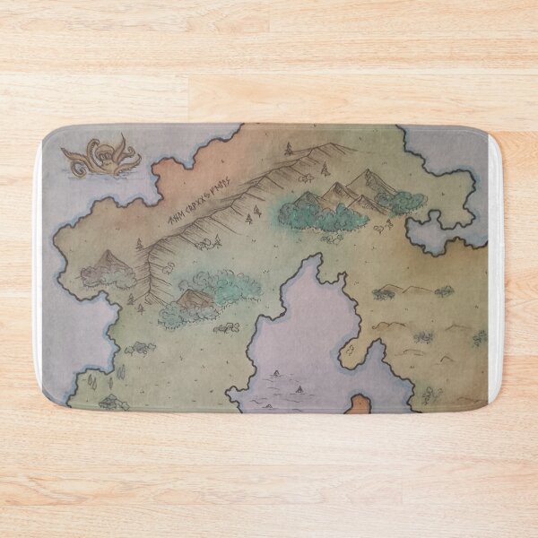 Item preview, Colourful map with octopus designed and sold by RoseGrayInk.