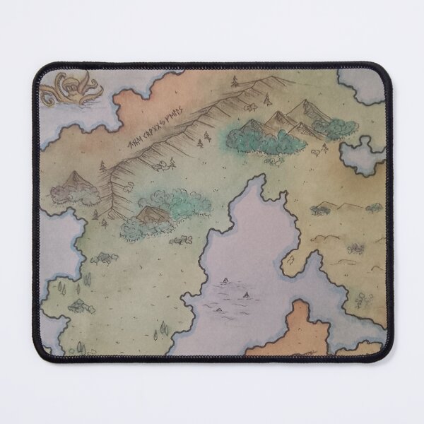 Item preview, Colourful map with octopus designed and sold by RoseGrayInk.
