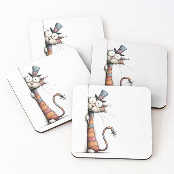 Item preview, Striped Cat with Hearts designed and sold by Partoon-dp.
