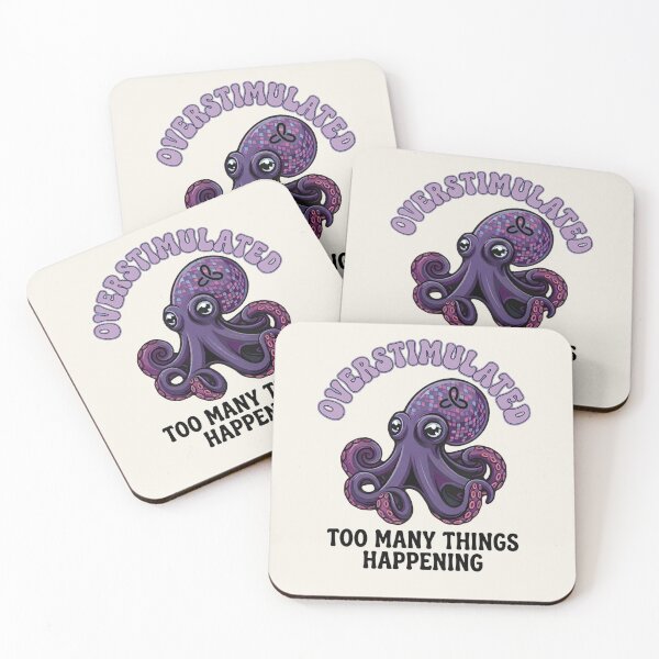 Item preview, Overstimulated Octopus – Funny Relatable Anxiety Meme  T-Shirt & Sticker designed and sold by ZyxDes.