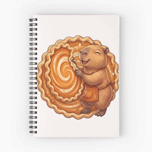 Item preview, Kawaii Capybara Baker Pumpkin Pie Food Trend designed and sold by MythicCotton.