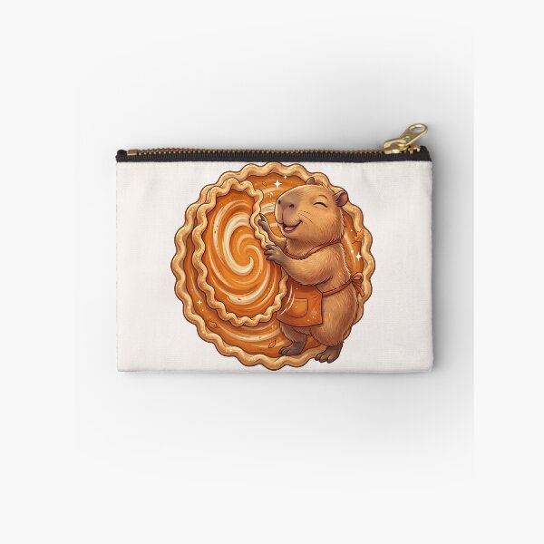 Item preview, Kawaii Capybara Baker Pumpkin Pie Food Trend designed and sold by MythicCotton.