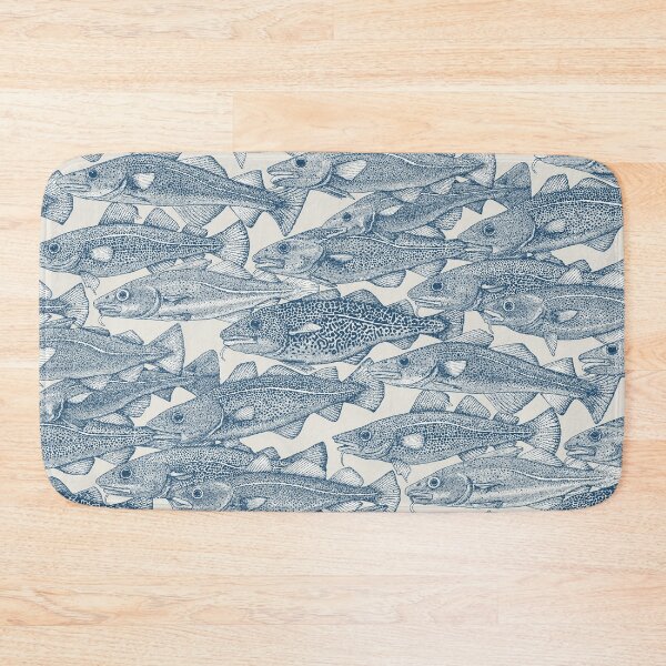 Item preview, Atlantic cod cobalt strong white designed and sold by scrummy.