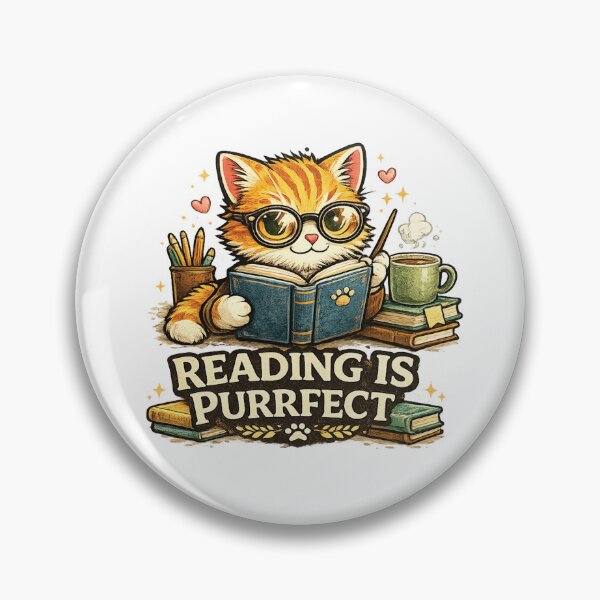 Item preview, Reading Is Purrfect Cute Cat Reading Book Lover Design designed and sold by mansourhamid.