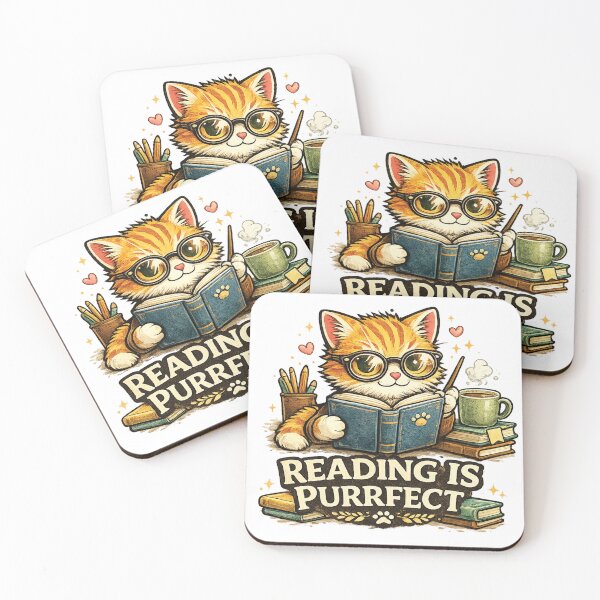 Item preview, Reading Is Purrfect Cute Cat Reading Book Lover Design designed and sold by mansourhamid.