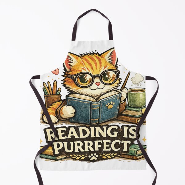 Item preview, Reading Is Purrfect Cute Cat Reading Book Lover Design designed and sold by mansourhamid.