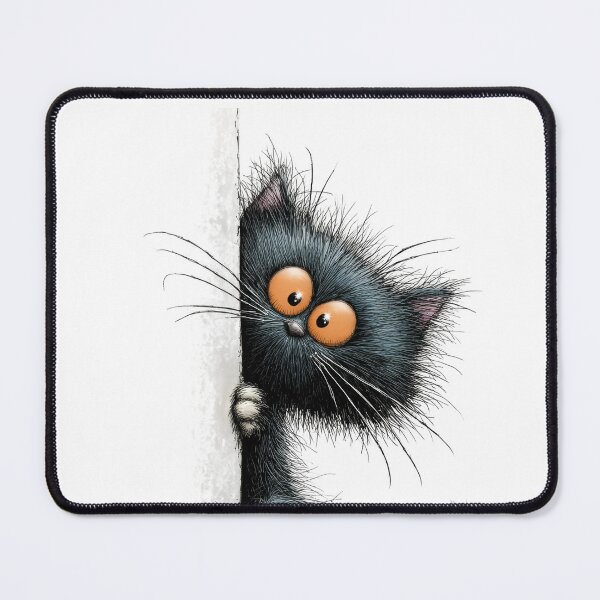 Item preview, Funny Black Fluffy Cat designed and sold by Partoon-dp.