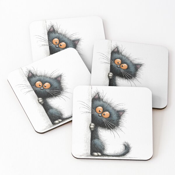 Item preview, Funny Black Fluffy Cat designed and sold by Partoon-dp.