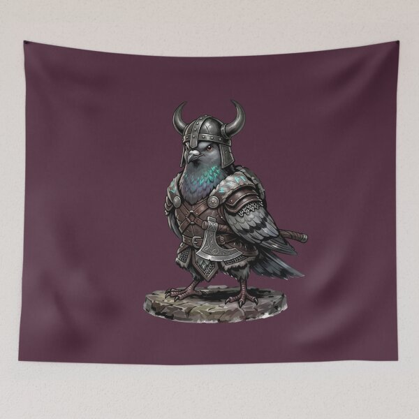 Item preview, Viking Pigeon Warrior With Battle Axe designed and sold by azule1.
