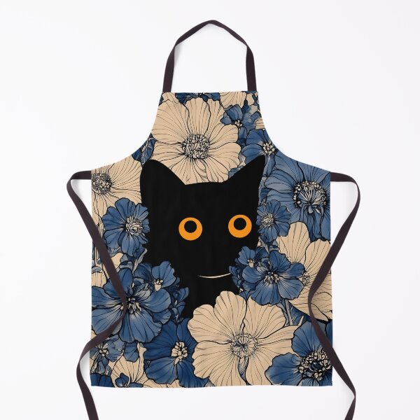 Aperçu de l'œuvre Black Cat Daisy Meadow créée et vendue par PurrfectHome.
