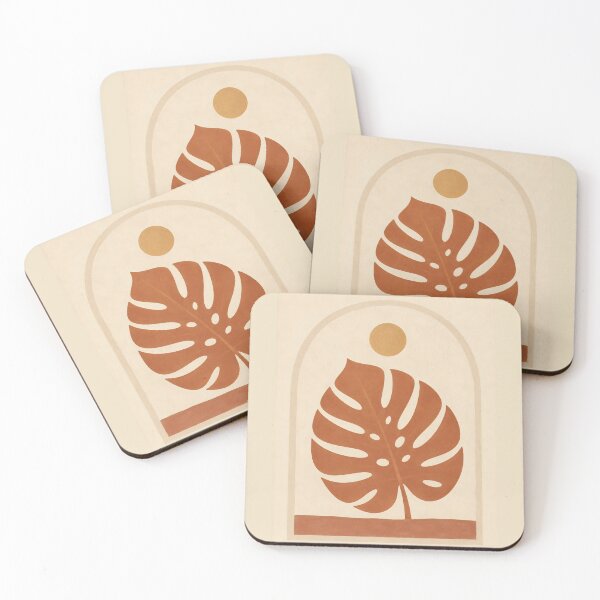 Item preview, Monstera Leaf Wall Art – Terracotta Afro Boho Print designed and sold by Martin's_Design.