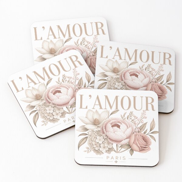 Item preview, L'Amour Paris Floral Design | Vintage French Flower Aesthetic designed and sold by MoodLay.