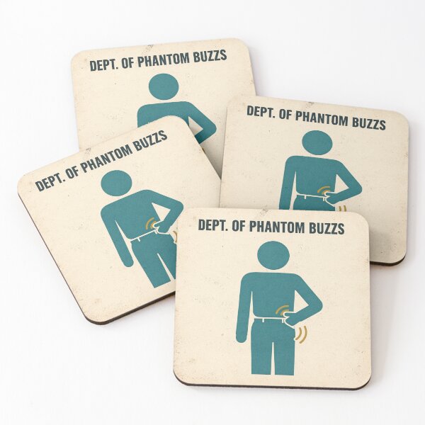 Item preview, Department of Phantom Phone Buzzes Funny Retro Poster designed and sold by PictorialWhimsy.