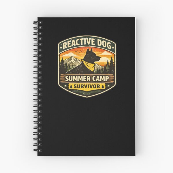 Item preview, Reactive Dog Summer Camp Survivor – Forest Badge Design designed and sold by Timeless Junction.