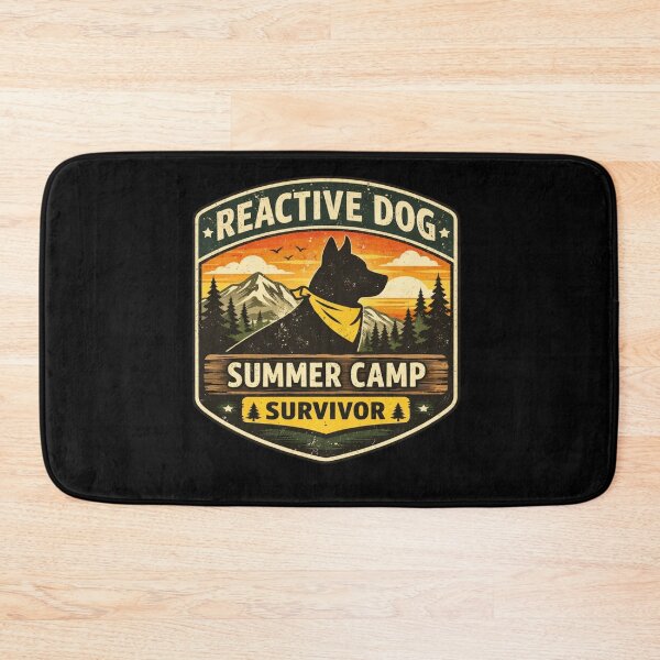 Item preview, Reactive Dog Summer Camp Survivor – Forest Badge Design designed and sold by Timeless Junction.