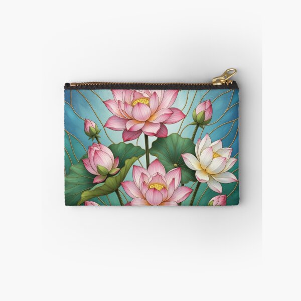 Item preview, Stained Glass Lotus Flower Botanical Vitrage Illustration designed and sold by Exquisite Design Studio „Paculówka”.