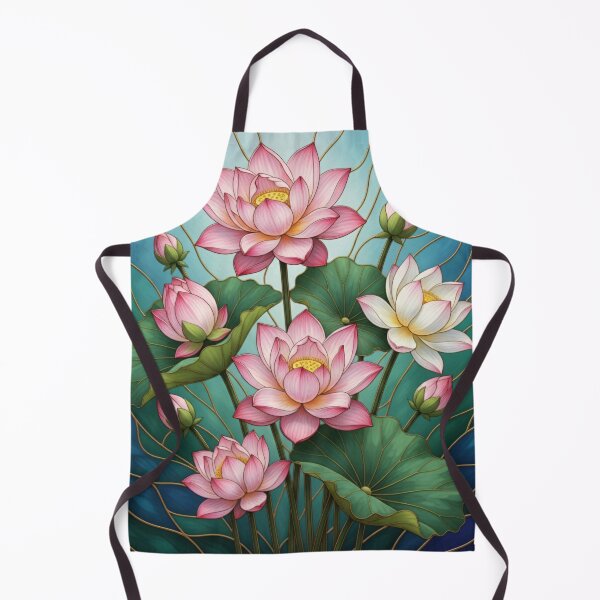 Item preview, Stained Glass Lotus Flower Botanical Vitrage Illustration designed and sold by Exquisite Design Studio „Paculówka”.