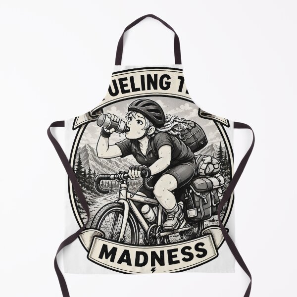 Item preview, Fueling the Madness – Endurance Cyclist Vintage Retro Badge Tee designed and sold by Pedal & Pace.