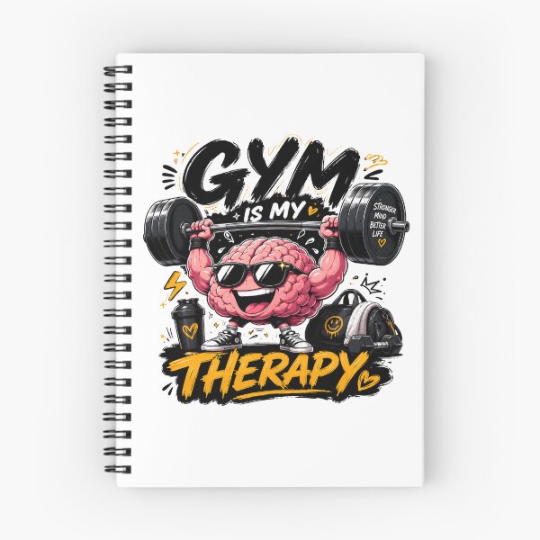 Item preview, Gym Is My Therapy Funny Cartoon Sticker  Workout Motivation Gym Lover  designed and sold by Artimax-Studio.