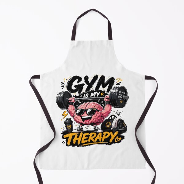 Item preview, Gym Is My Therapy Funny Cartoon Sticker  Workout Motivation Gym Lover  designed and sold by Artimax-Studio.