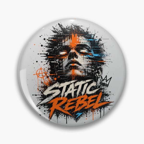 Item preview, Static Rebel Urban Glitch Street Art Portrait designed and sold by Aredbox.