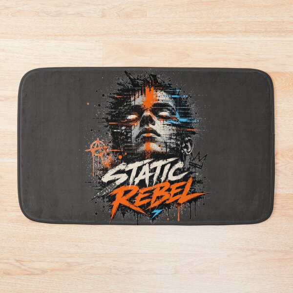 Item preview, Static Rebel Urban Glitch Street Art Portrait designed and sold by Aredbox.