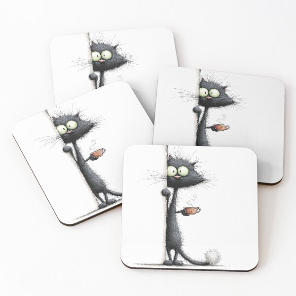 Item preview, Skinny Black Cat Illustration designed and sold by Partoon-dp.